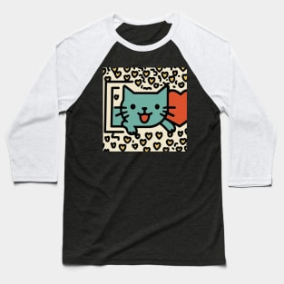 Funny Keith Haring, Cat lover Baseball T-Shirt